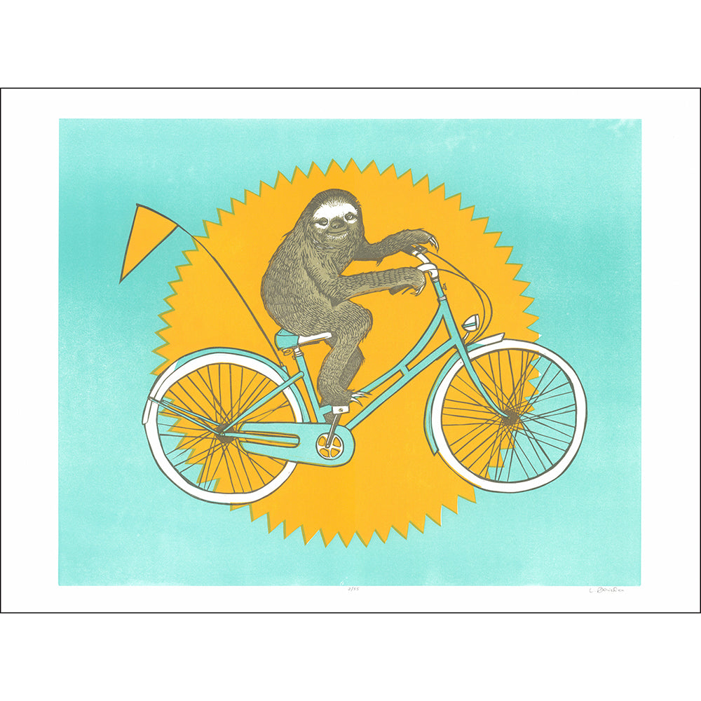 Sloth On A Bike