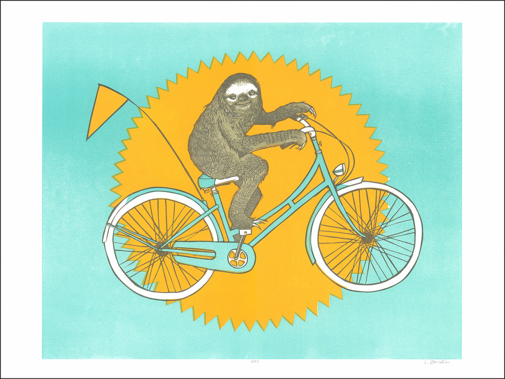 Sloth On A Bike